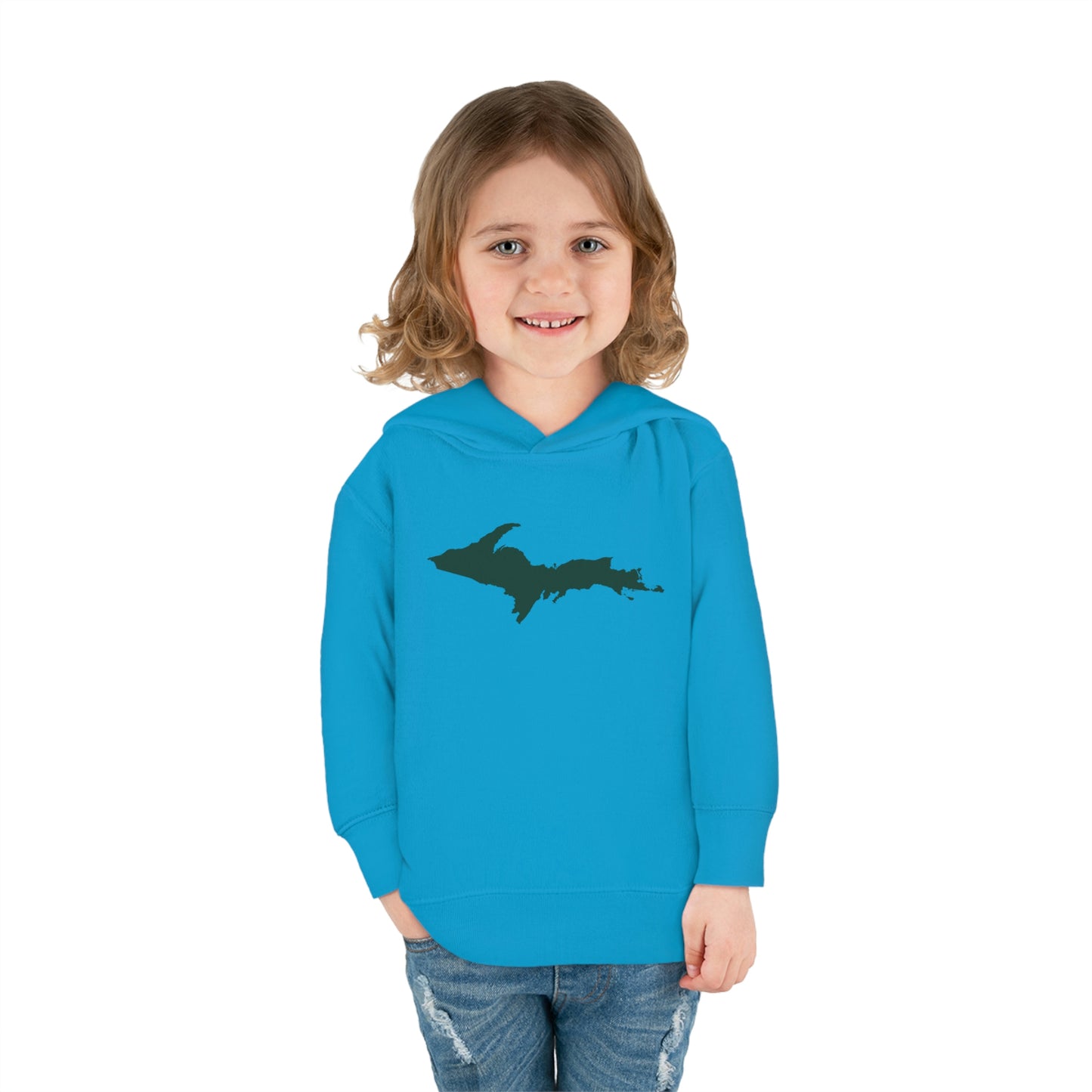 Michigan Upper Peninsula Hoodie (w/ Green UP Outline) | Unisex Toddler