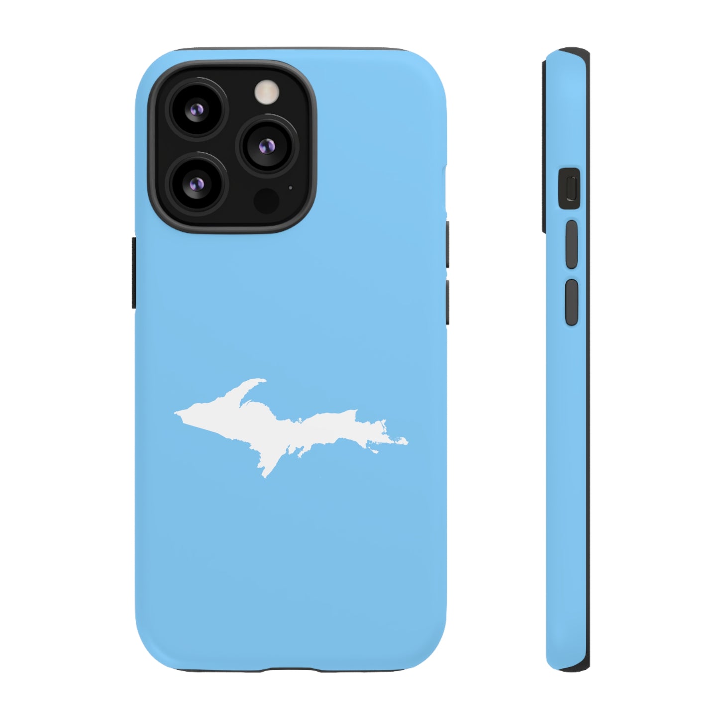 Michigan Upper Peninsula Tough Phone Case (McNamera Blue w/ UP Outline) | Apple iPhone