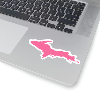 Michigan Upper Peninsula Kiss-Cut Sticker (w/ Pink UP Outline)