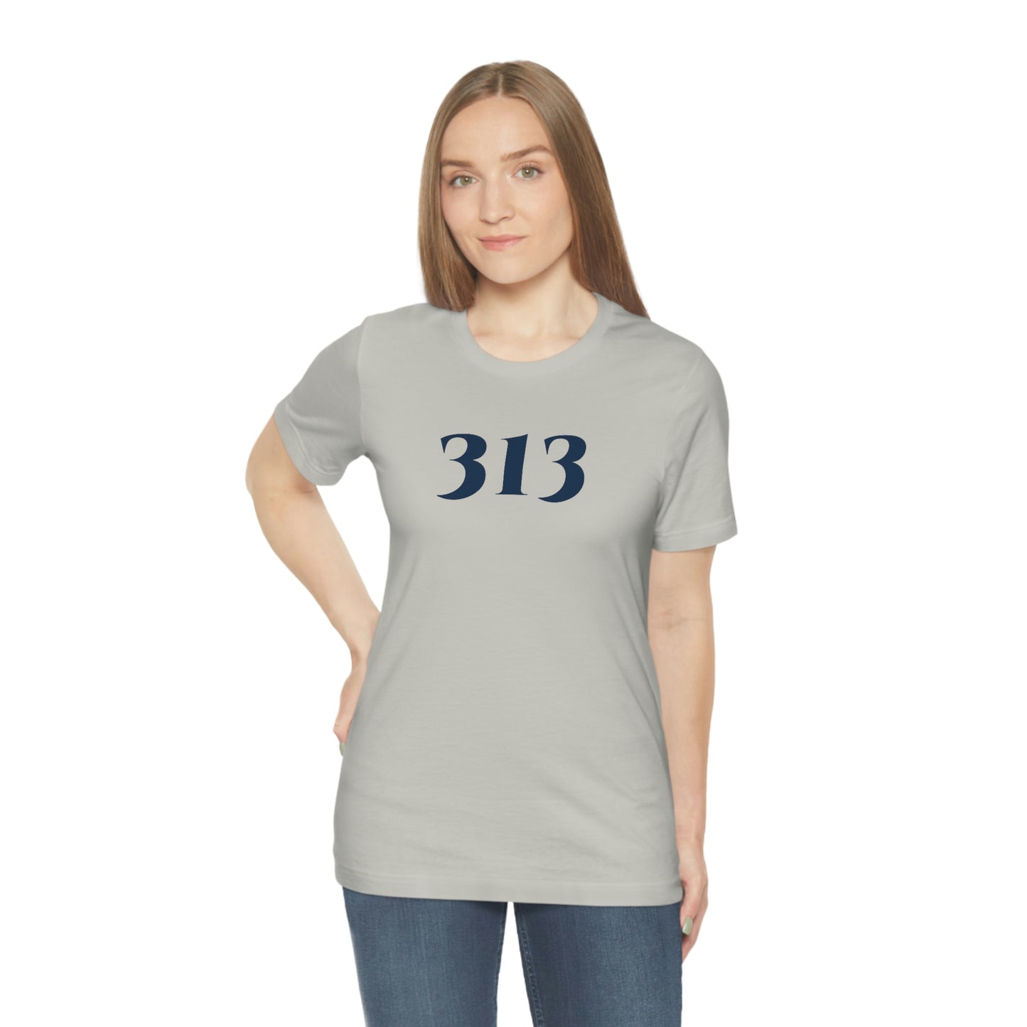 Detroit '313' T-Shirt (Roman Serif Font) | Unisex Standard Fit