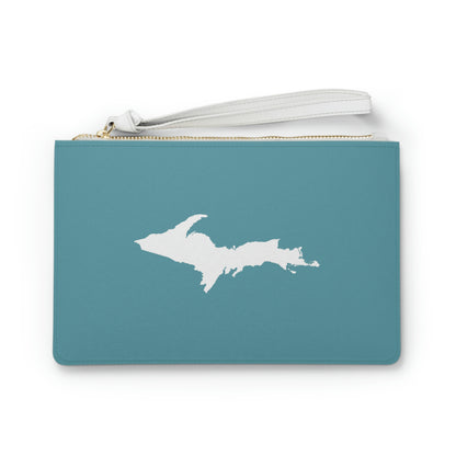 Michigan Upper Peninsula Clutch Bag (Lake Huron Blue w/UP Outline)