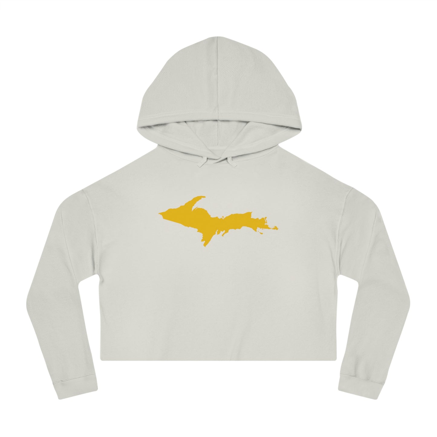 Michigan Upper Peninsula Hoodie (w/ Gold UP Outline) | Lightweight Cropped