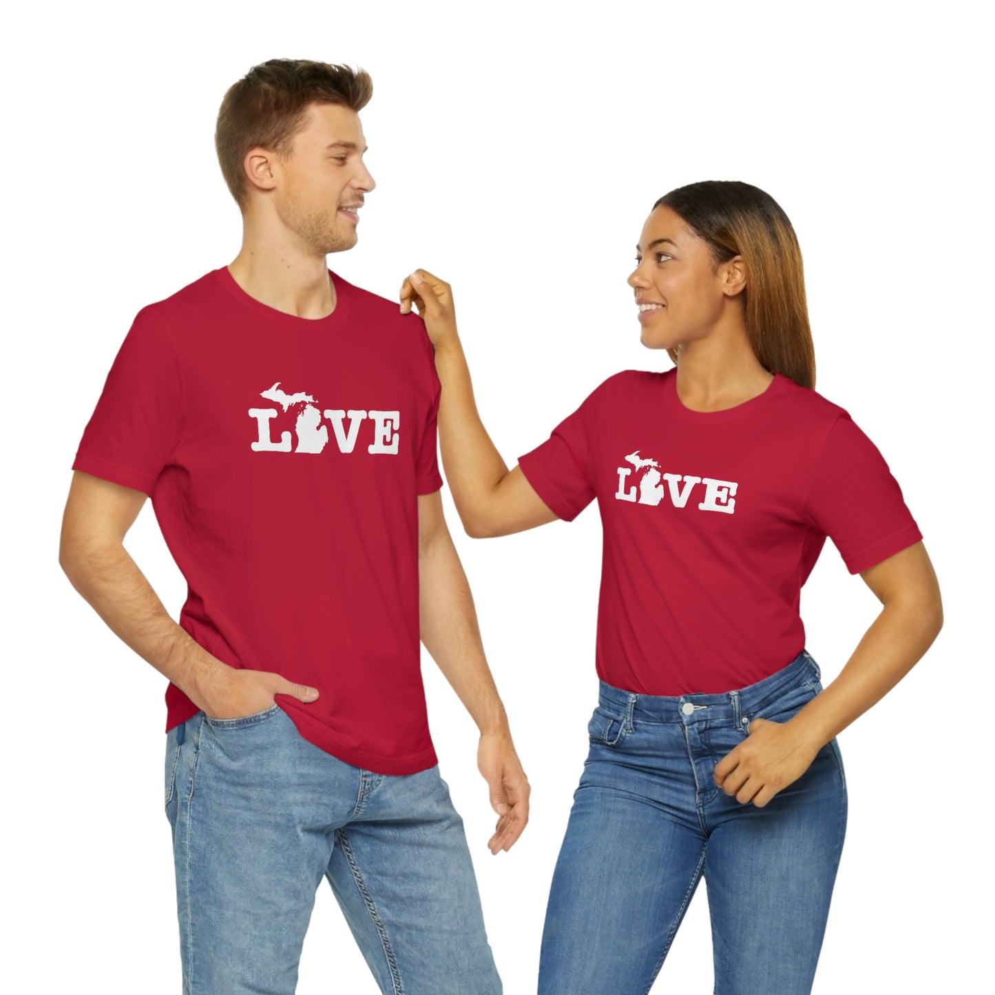 Michigan 'Love' T-Shirt (Typewriter Font) | Unisex Standard Fit