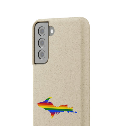 Michigan Upper Peninsula Biodegradable Phone Cases (w/ UP Pride Flag Outline) | Samsung Android