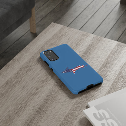 Michigan Upper Peninsula Tough Phone Case (Lake Superior Blue w/ UP USA Flag Outline) | Samsung & Pixel Android