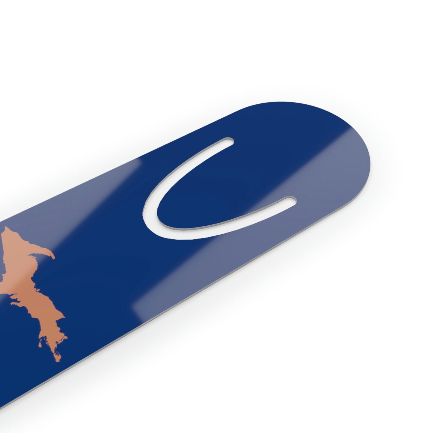 Michigan Upper Peninsula Metal Bookmark (w/ Copper UP Outline) | Dearborn Blue