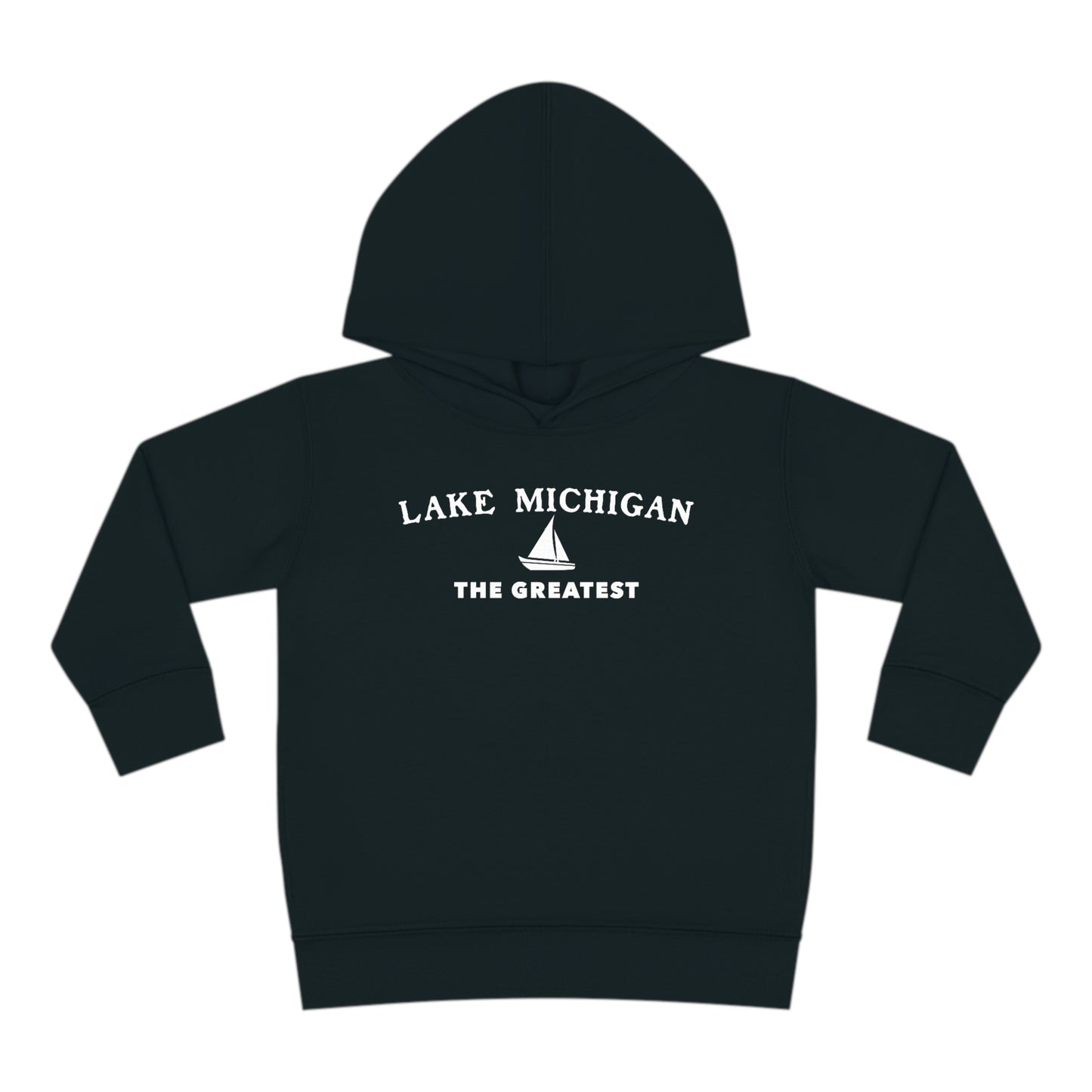 'Lake Michigan The Greatest' Hoodie (w/USA Flag Outline) | Unisex Toddler