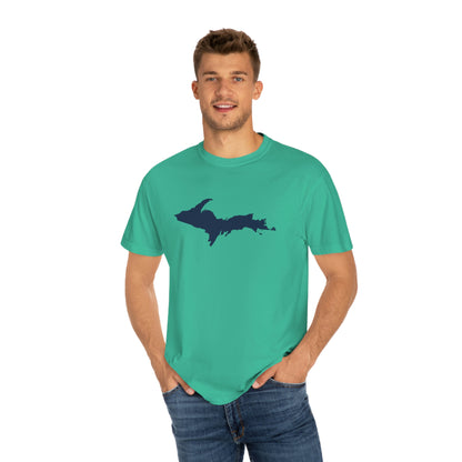 Michigan Upper Peninsula T-Shirt (w/ Navy UP Outline) | Unisex Garment-Dyed