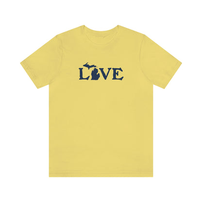 Michigan 'Love' T-Shirt (Woodcut Font) | Unisex Standard Fit