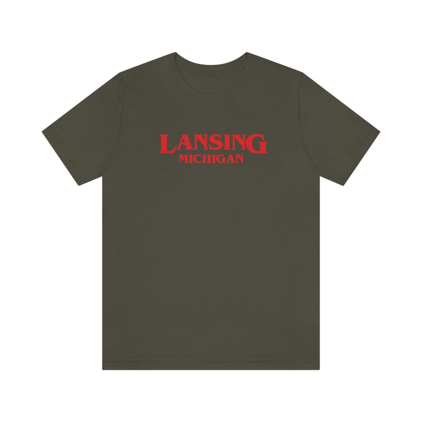 'Lansing Michigan' ' T-Shirt (1980s Drama Parody) | Unisex Standard Fit