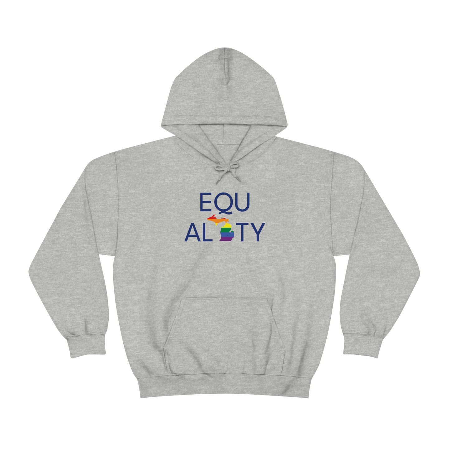 Michigan 'Equality' Hoodie (w/ LGBTQ Pride Colors) | Unisex Standard