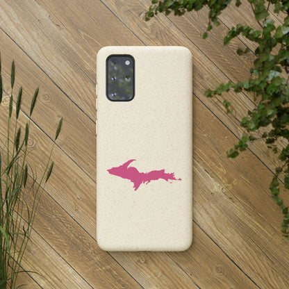 Michigan Upper Peninsula Biodegradable Phone Cases (w/ Pink UP Outline) | Samsung Android