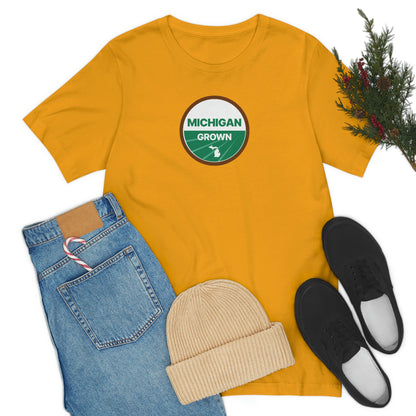 'Michigan Grown' T-Shirt (Agricultural Certification Parody) | Unisex Standard Fit