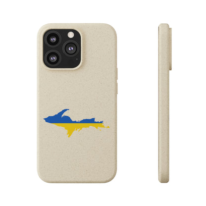 Michigan Upper Peninsula Biodegradable Phone Cases (w/ UP Ukraine Flag Outline) | Apple iPhone