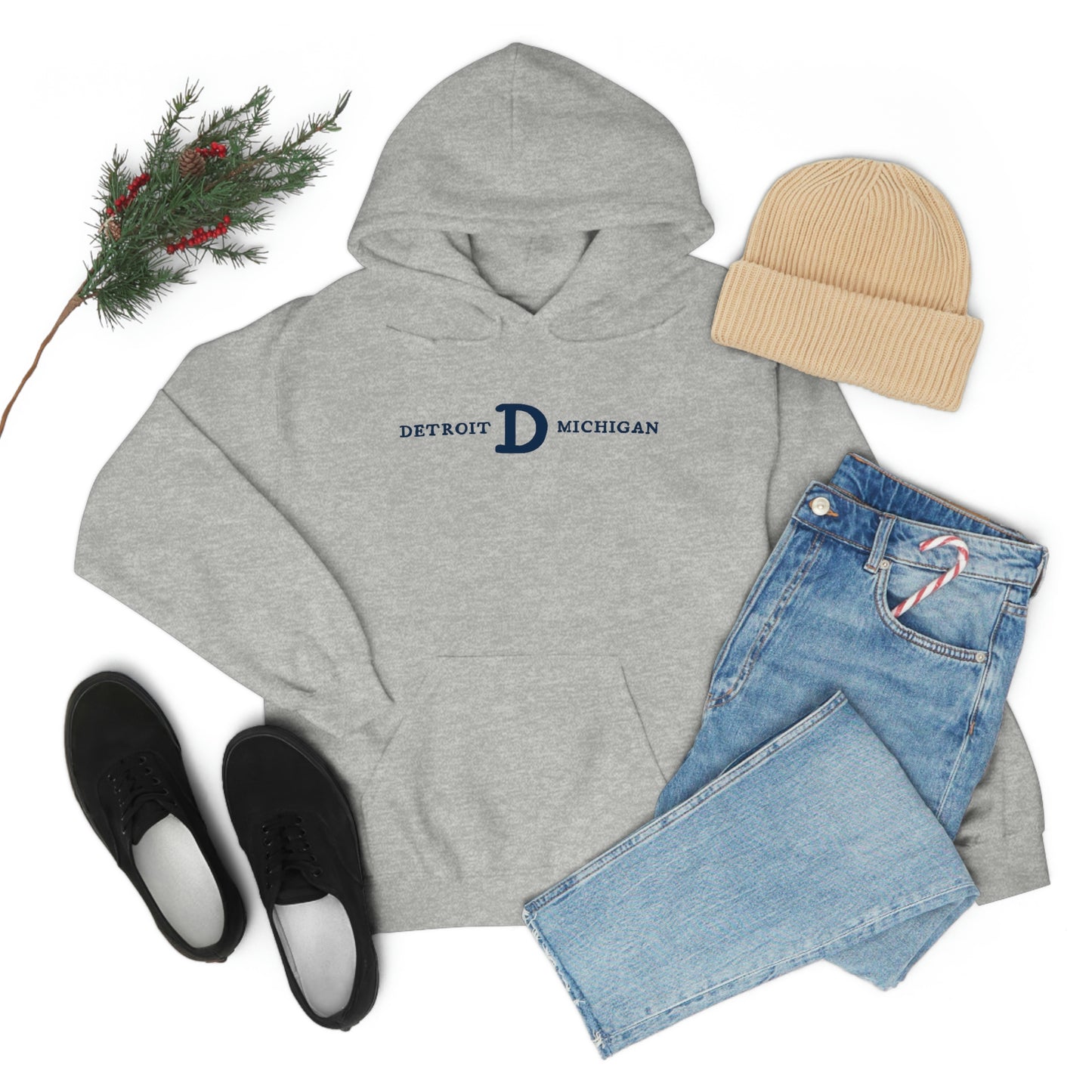 'Detroit Michigan' Hoodie (w/ Old French D) | Unisex Standard