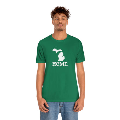 Michigan 'Home' T-Shirt (Woodcut Font) | Unisex Standard Fit