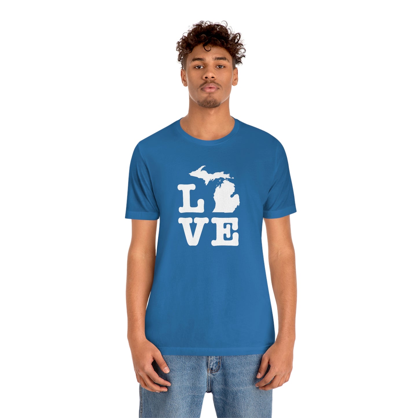 Michigan 'Love' T-Shirt (Typewriter Font) | Unisex Standard Fit