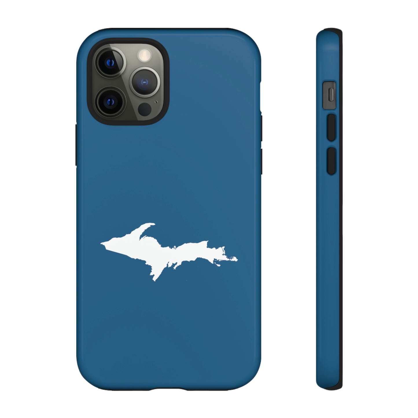 Michigan Upper Peninsula Tough Phone Case (Blueberry w/ UP Outline) | Apple iPhone