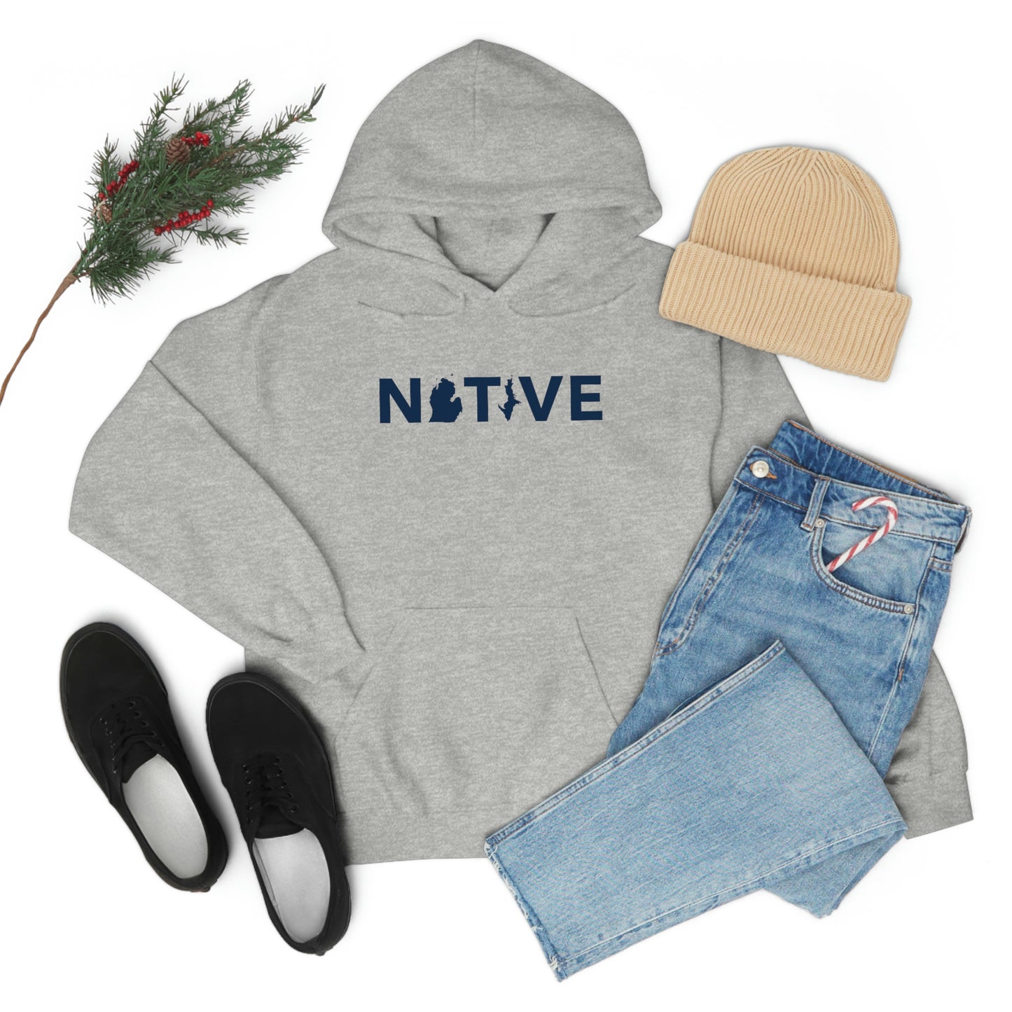 Michigan 'Native' Hoodie (Geometric Sans Font) | Unisex Standard