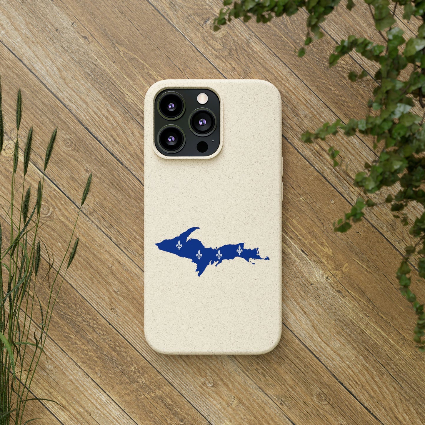 Michigan Upper Peninsula Biodegradable Phone Cases (w/ UP Quebec Flag Outline) | Apple iPhone