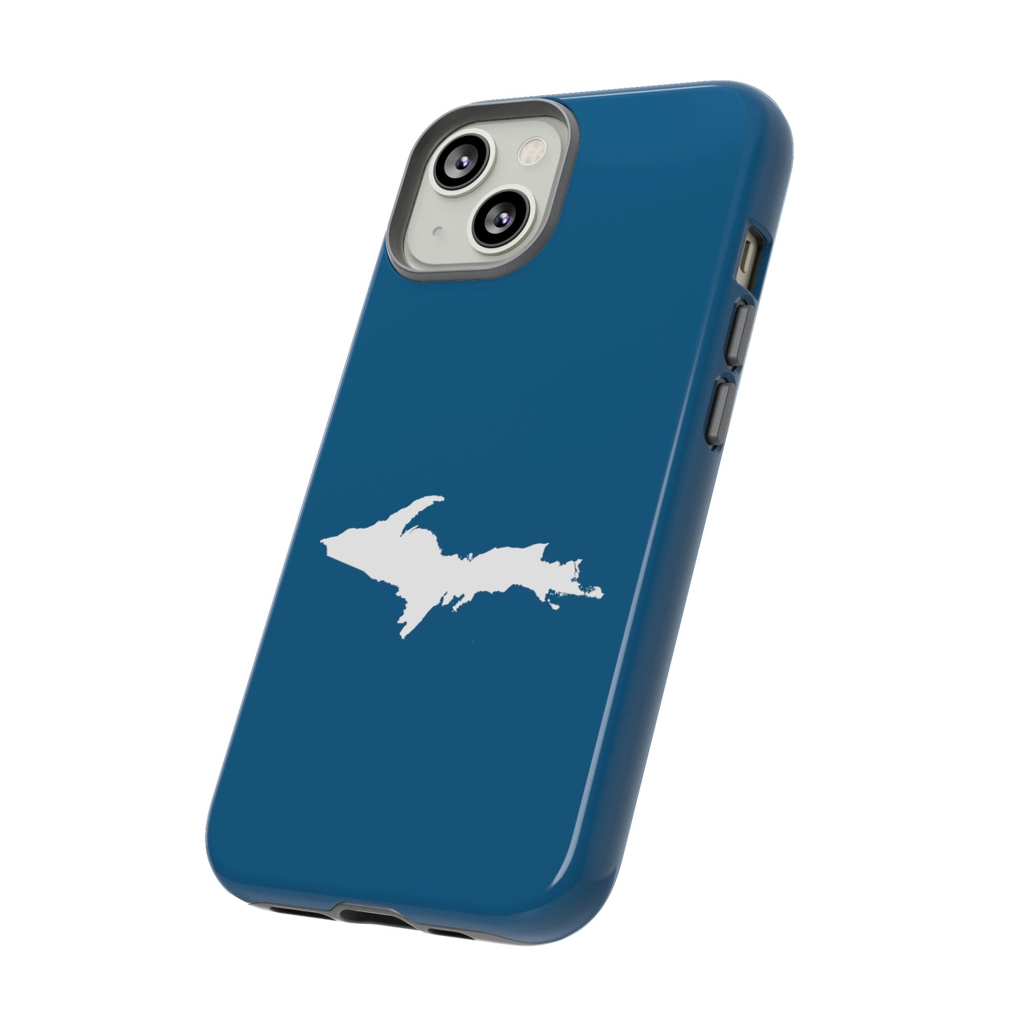 Michigan Upper Peninsula Tough Phone Case (Blueberry w/ UP Outline) | Apple iPhone