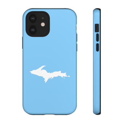 Michigan Upper Peninsula Tough Phone Case (McNamera Blue w/ UP Outline) | Apple iPhone