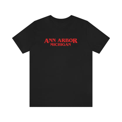 'Ann Arbor Michigan' ' T-Shirt (1980s Drama Parody) | Unisex Standard Fit