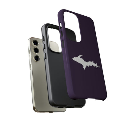 Michigan Upper Peninsula Tough Phone Case (Blackcurrant w/ UP Outline) | Samsung & Pixel Android