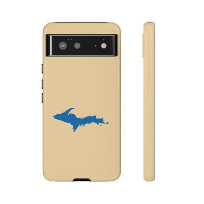 Michigan Upper Peninsula Tough Phone Case (Maple Color w/ Azure UP Outline) | Samsung & Pixel Android