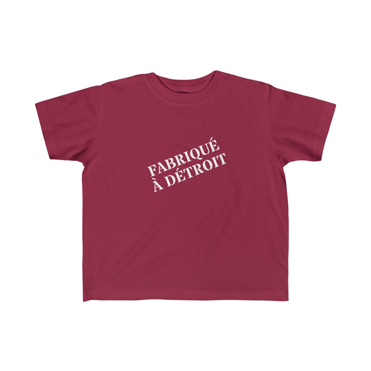 'Fabriqué à Détroit' T-Shirt | Toddler Short Sleeve - Circumspice Michigan