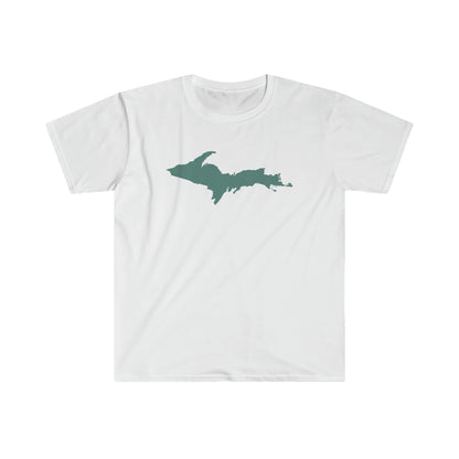 Michigan Upper Peninsula T-Shirt (w/ Copper Green UP Outline) | Unisex Budget