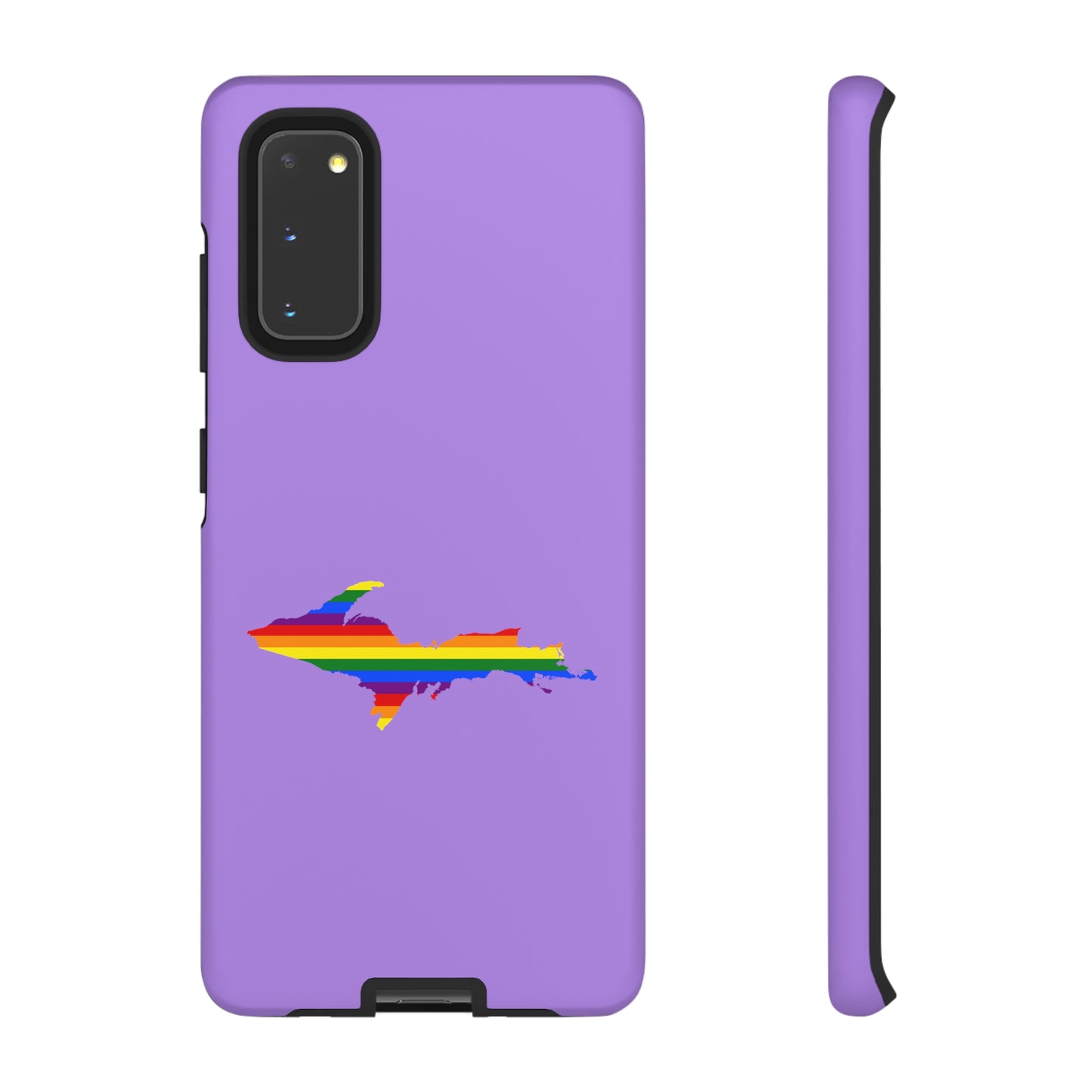 Michigan Upper Peninsula Tough Phone Case (Lavender w/ UP Pride Flag Outline) | Samsung & Pixel Android