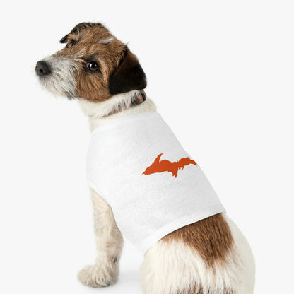 Michigan Upper Peninsula Pet Tank Top (w/ Maple Leaf Orange UP Outline)