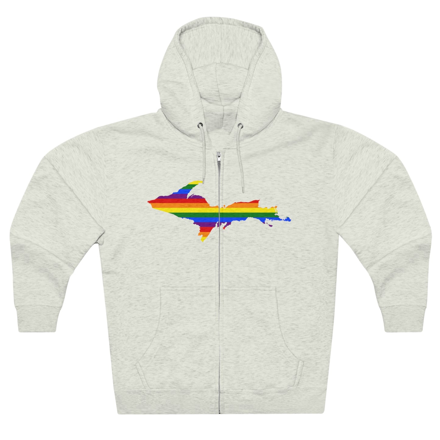 Michigan Upper Peninsula Full-Zip Hoodie (w/ UP Pride Flag Outline)