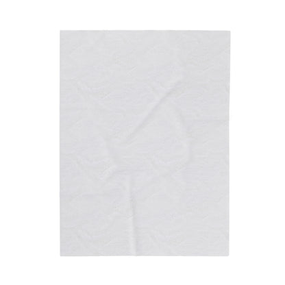 Michigan Upper Peninsula Plush Blanket (w/ Azure UP Outline) | Ivory White