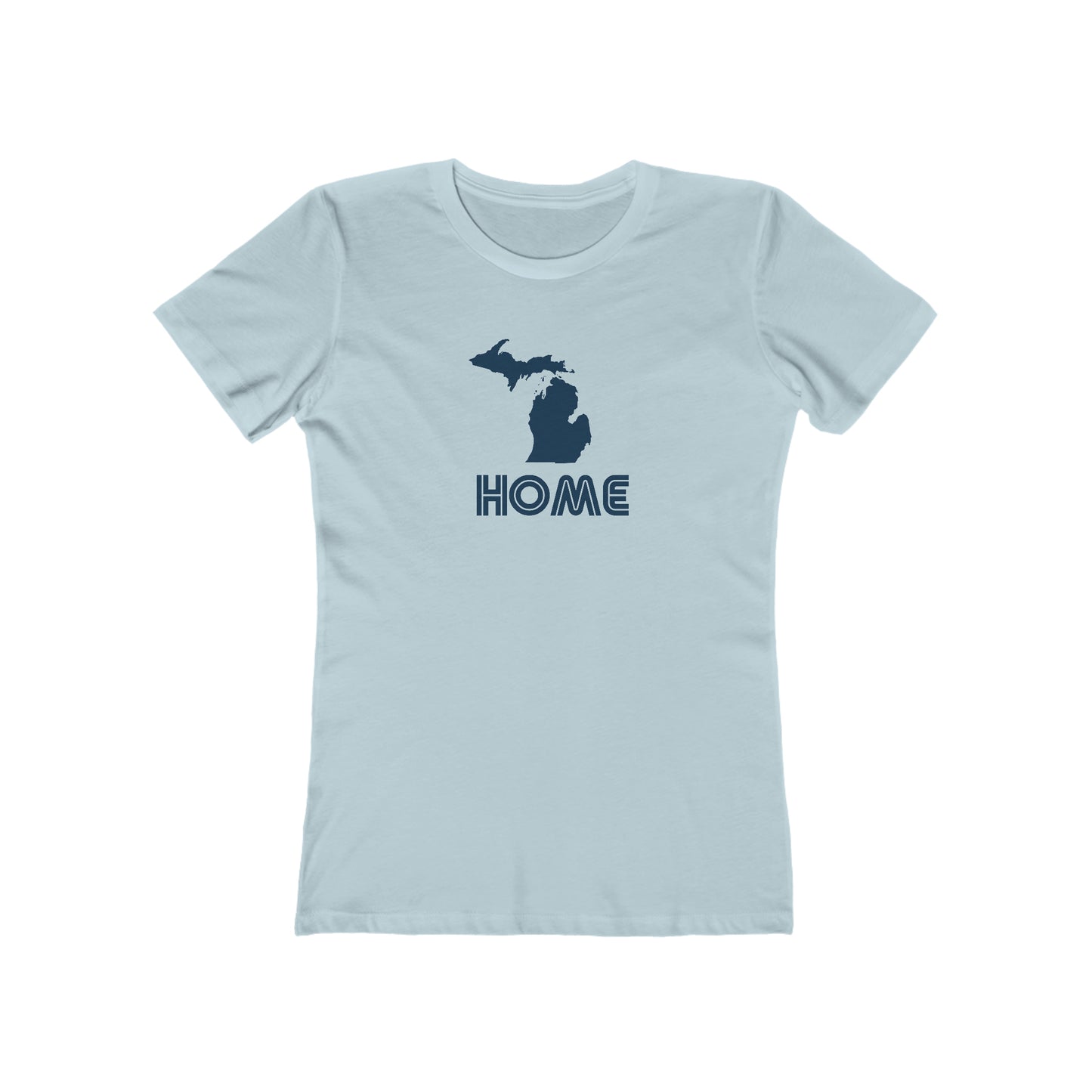 Michigan 'Home' T-Shirt (1970s Audiophile Font) | Women's Boyfriend Cut