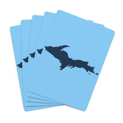 Michigan Upper Peninsula Poker Cards (DTW Blue w/ Navy UP Outline)