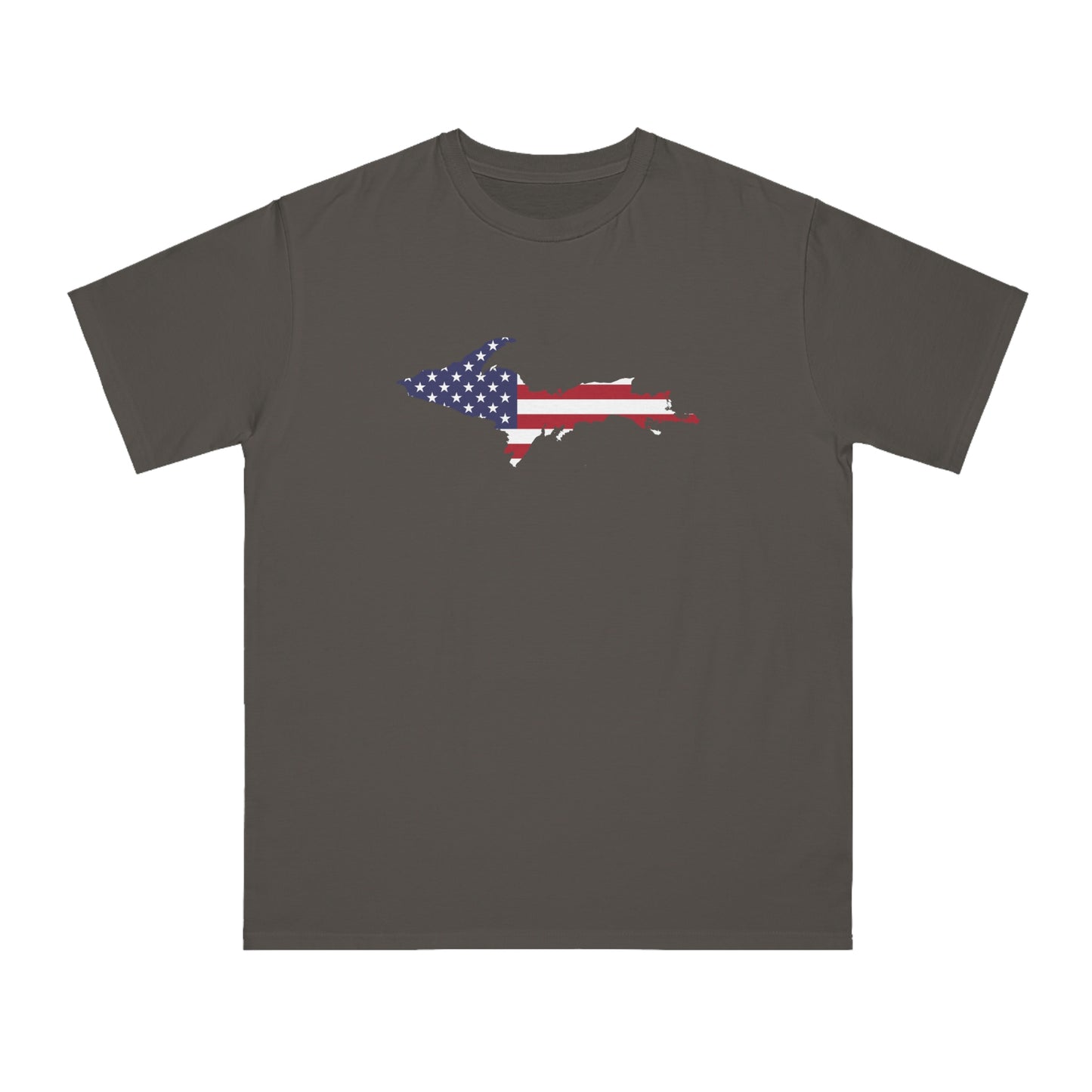 Michigan Upper Peninsula T-Shirt (w/ UP USA Flag Outline) | Organic Unisex