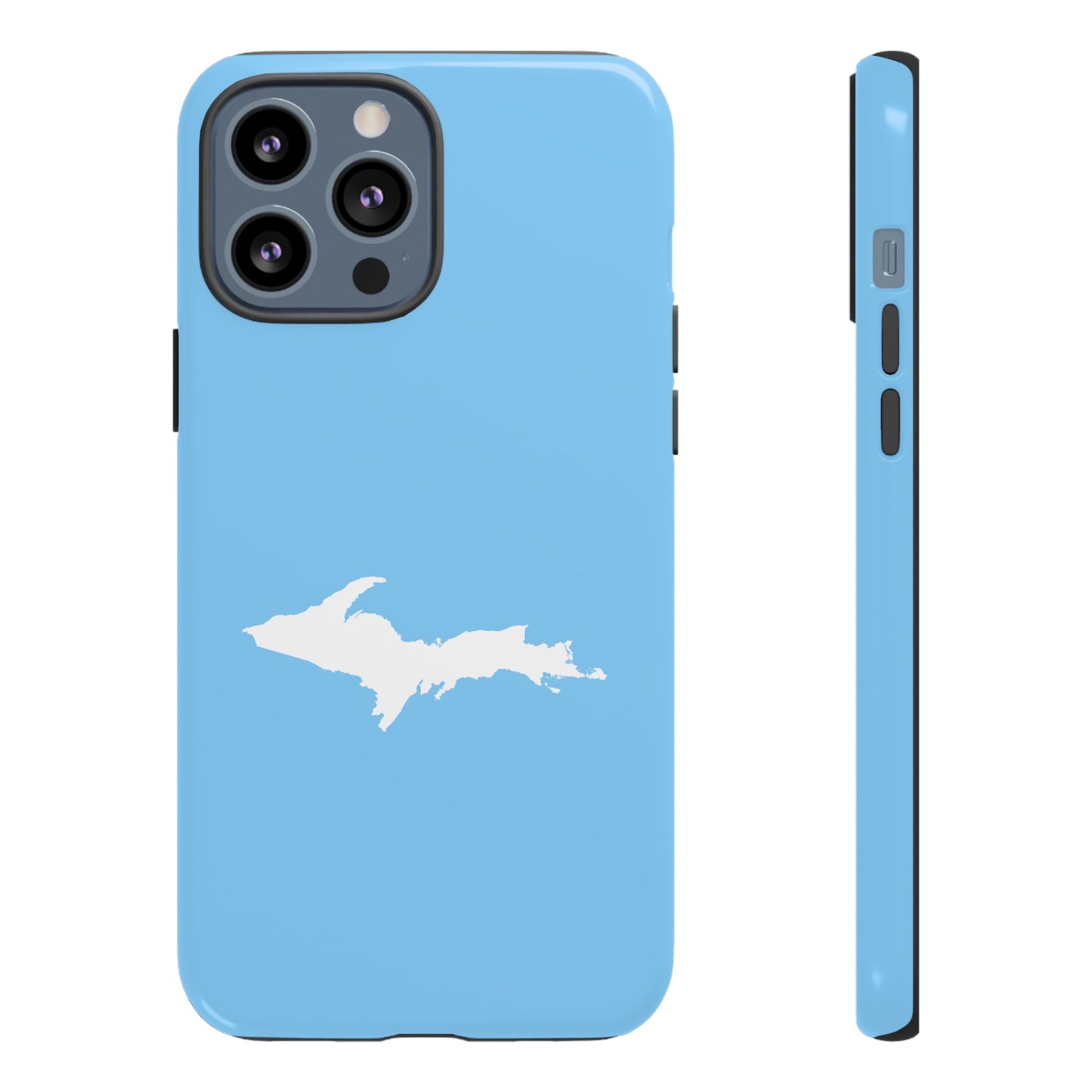 Michigan Upper Peninsula Tough Phone Case (McNamera Blue w/ UP Outline) | Apple iPhone