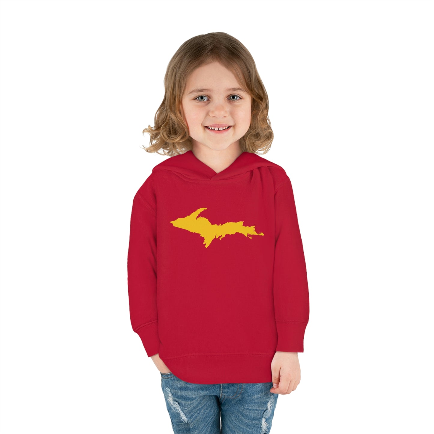 Michigan Upper Peninsula Hoodie (w/ Gold UP Outline) | Unisex Toddler