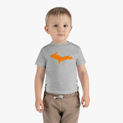 Michigan Upper Peninsula Infant T-Shirt (w/ Orange UP Outline) | Short Sleeve