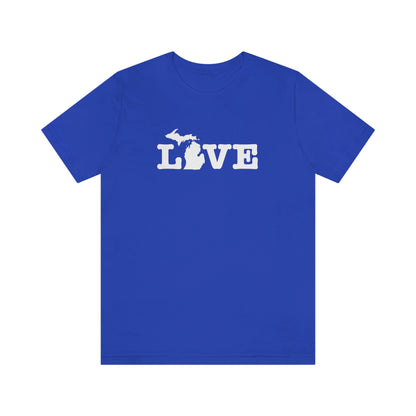 Michigan 'Love' T-Shirt (Typewriter Font) | Unisex Standard Fit