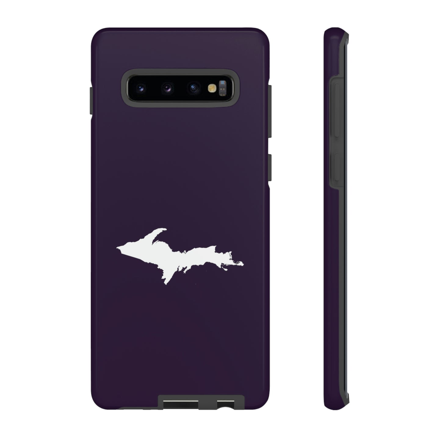 Michigan Upper Peninsula Tough Phone Case (Blackcurrant w/ UP Outline) | Samsung & Pixel Android