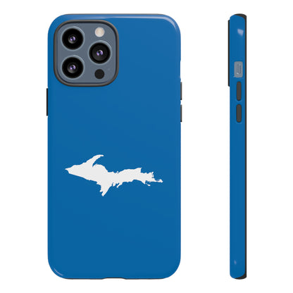 Michigan Upper Peninsula Tough Phone Case (Azure w/ UP Outline) | Apple iPhone