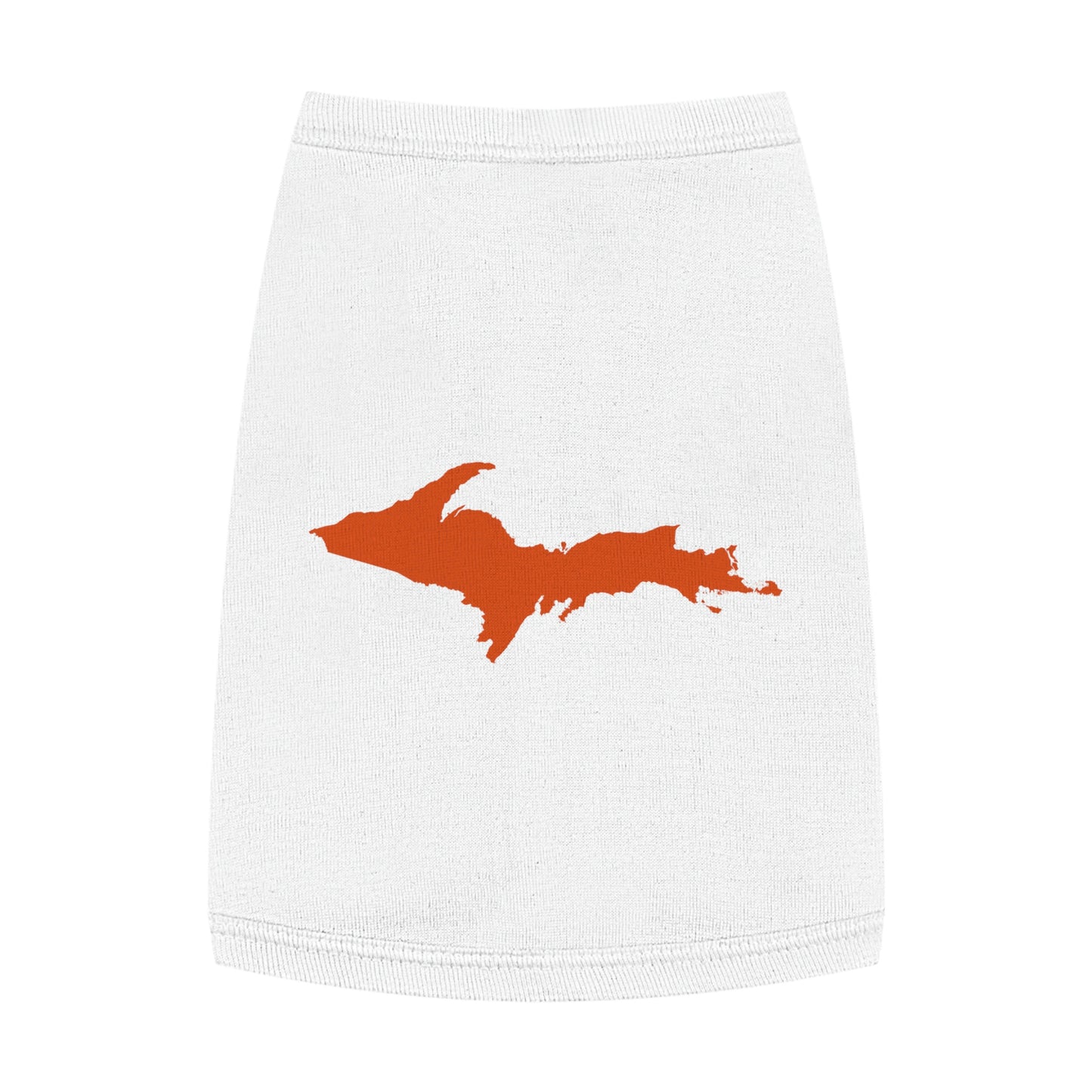 Michigan Upper Peninsula Pet Tank Top (w/ Maple Leaf Orange UP Outline)