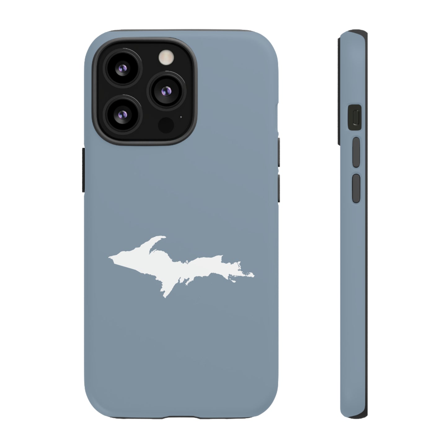 Michigan Upper Peninsula Tough Phone Case (B24 Liberator Grey w/ UP Outline) | Apple iPhone