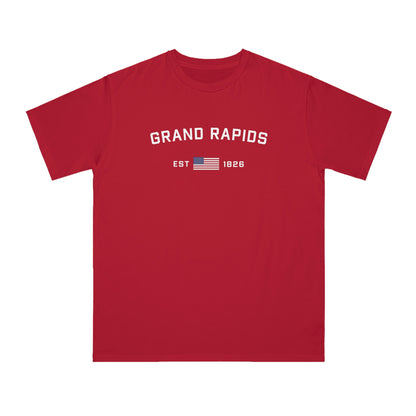 'Grand Rapids EST 1826' T-Shirt (w/ USA Flag) | Organic Unisex