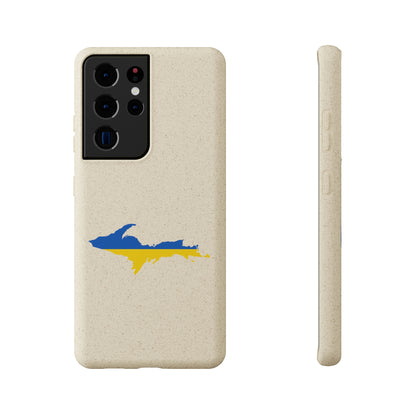 Michigan Upper Peninsula Biodegradable Phone Cases (w/ UP Ukraine Flag Outline) | Samsung Android