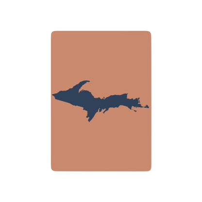 Michigan Upper Peninsula Poker Cards (Copper w/ Navy UP Outline)