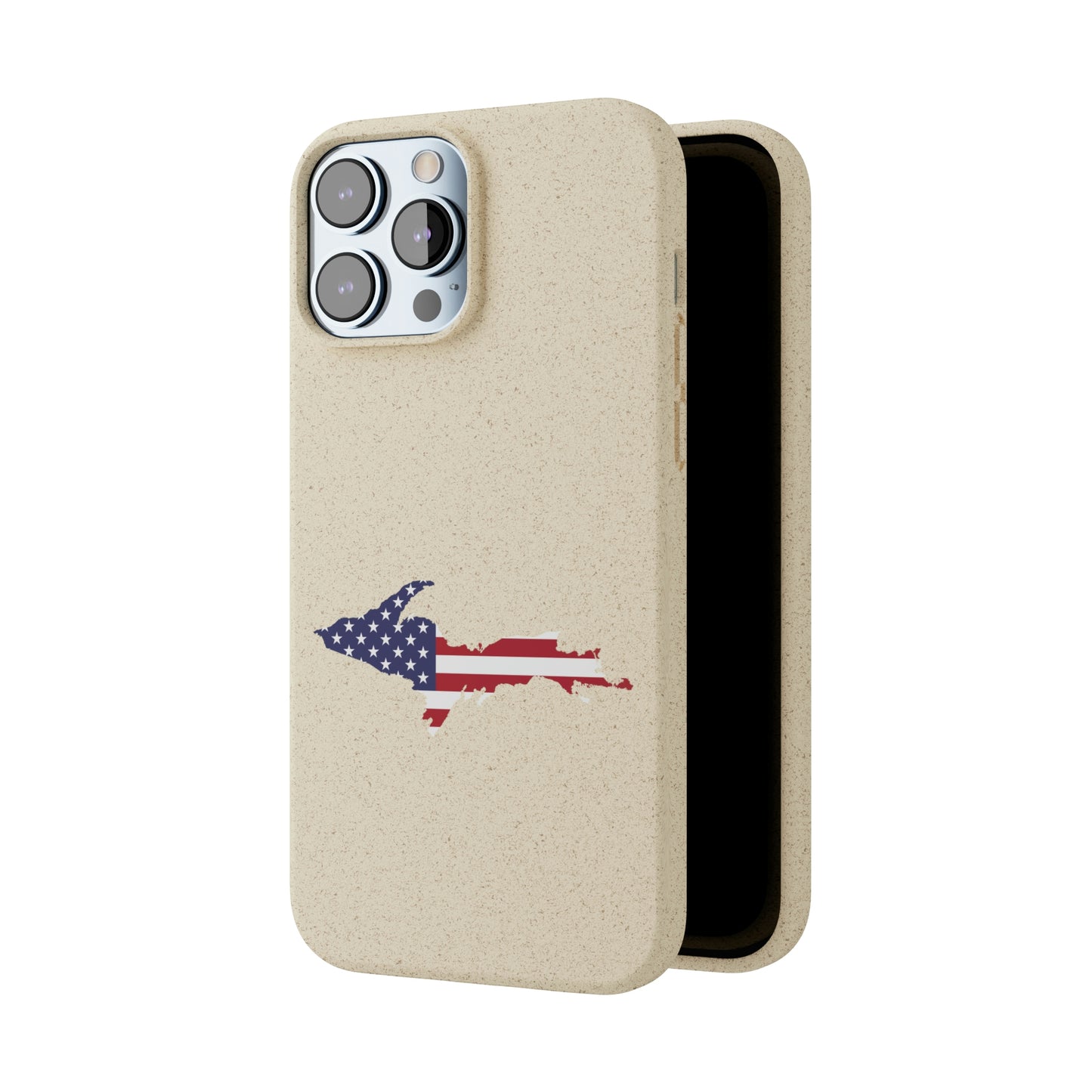 Michigan Upper Peninsula Biodegradable Phone Cases (w/ UP USA Flag Outline) | Apple iPhone